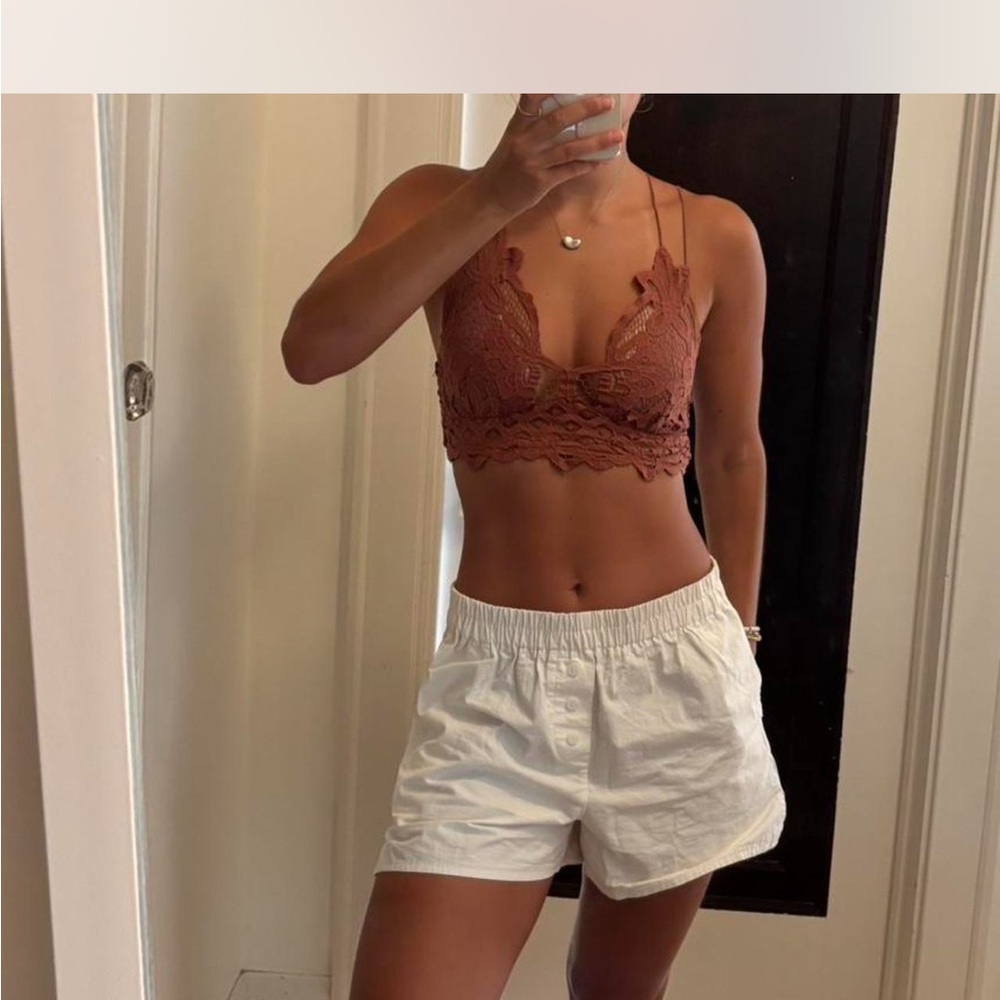 Free People Lace Bralette in Dusty Rose